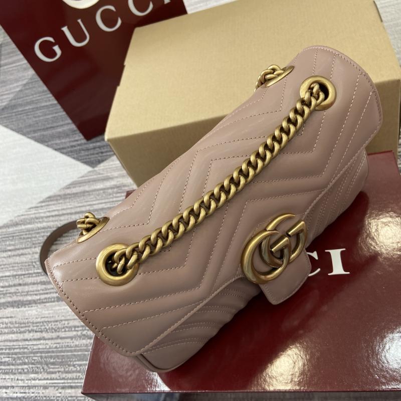 Gucci GG Marmont Medium Shoulder Bag Nude 443497