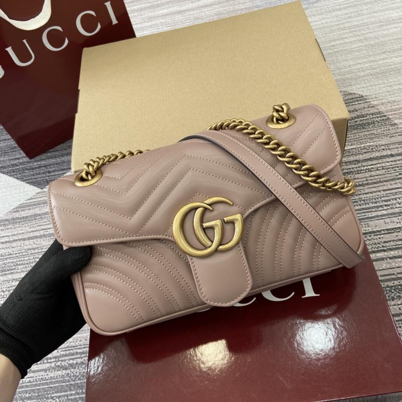Gucci GG Marmont Medium Shoulder Bag Nude 443497