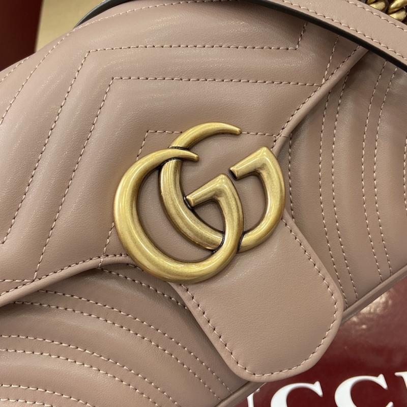 Gucci GG Marmont Medium Shoulder Bag Nude 443497