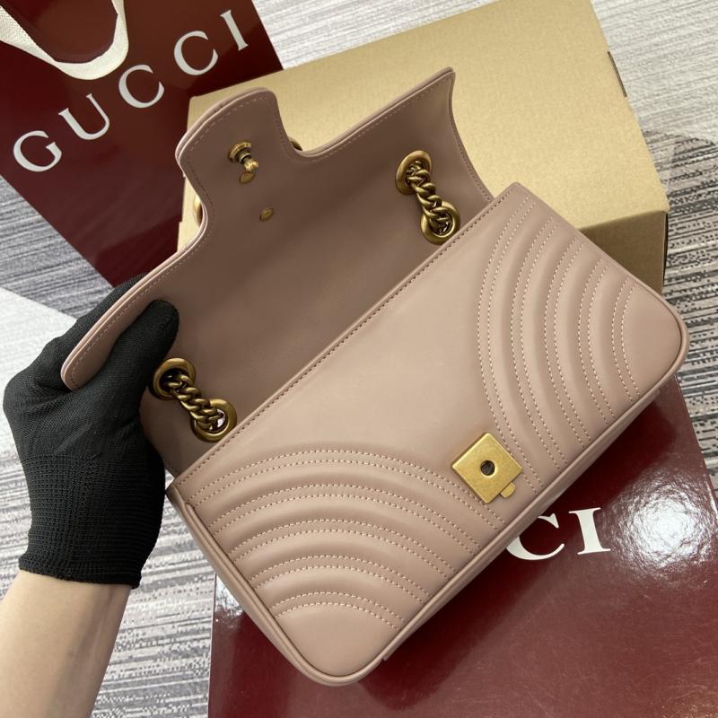 Gucci GG Marmont Medium Shoulder Bag Nude 443497
