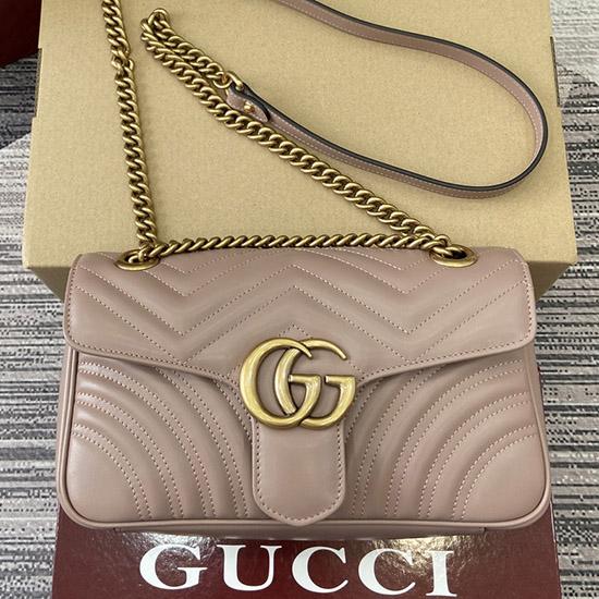 Gucci GG Marmont Medium Shoulder Bag Nude 443497