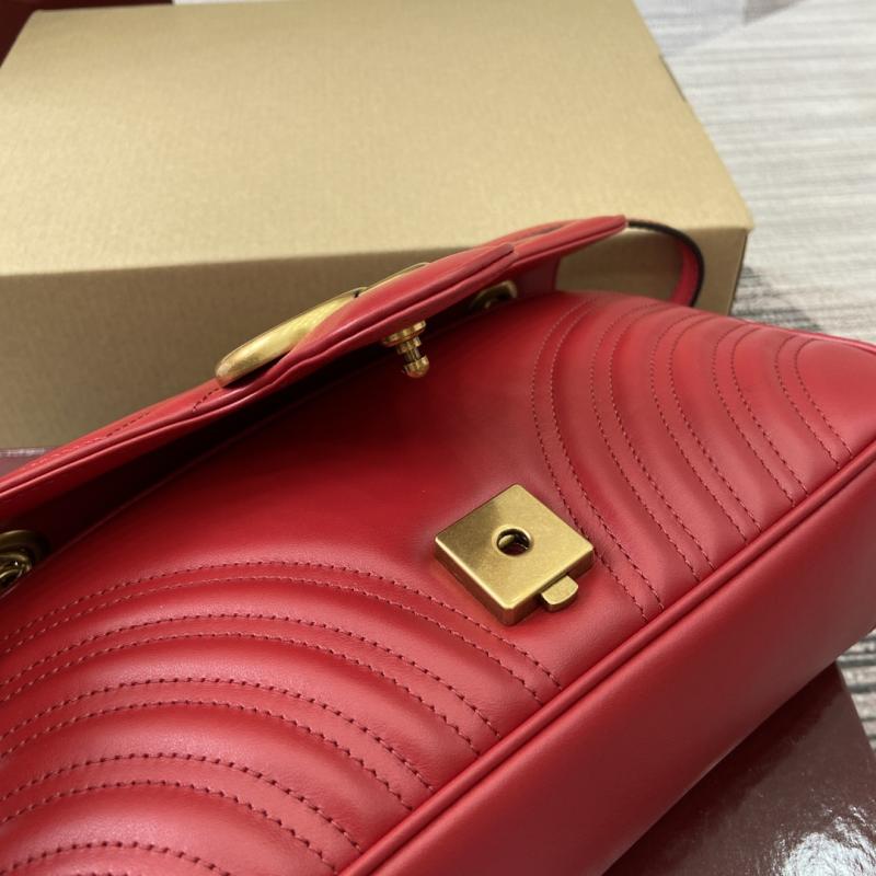 Gucci GG Marmont Medium Shoulder Bag Red 443497