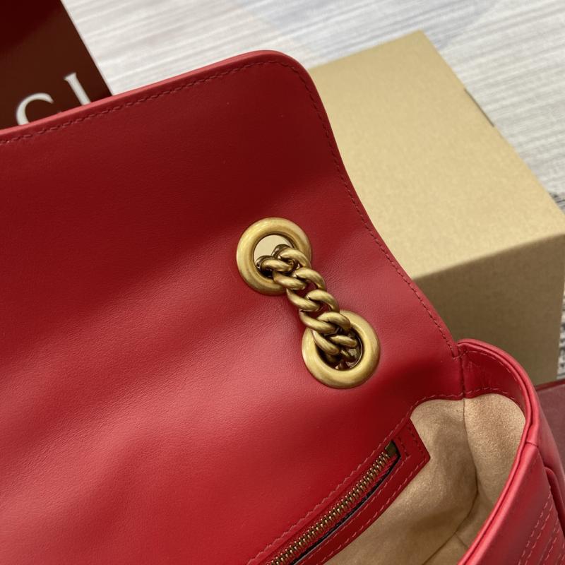 Gucci GG Marmont Medium Shoulder Bag Red 443497