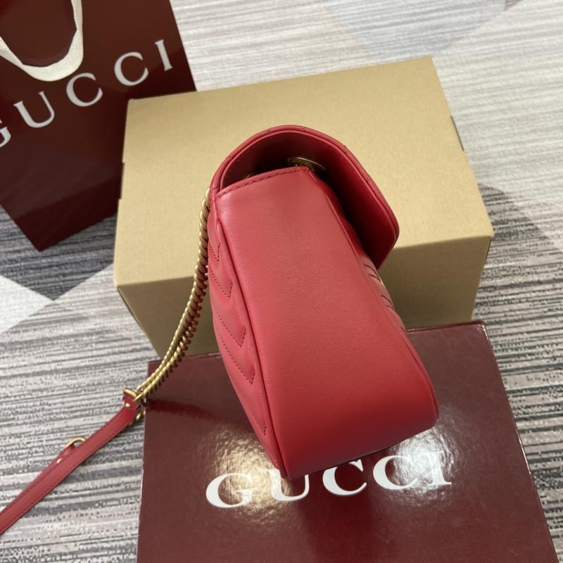 Gucci GG Marmont Medium Shoulder Bag Red 443497