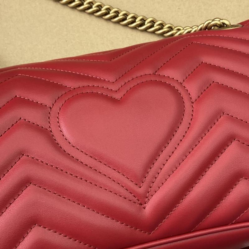 Gucci GG Marmont Medium Shoulder Bag Red 443497