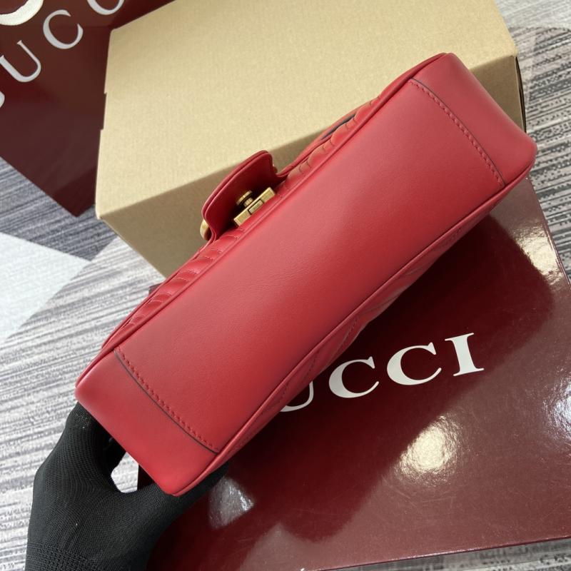 Gucci GG Marmont Medium Shoulder Bag Red 443497