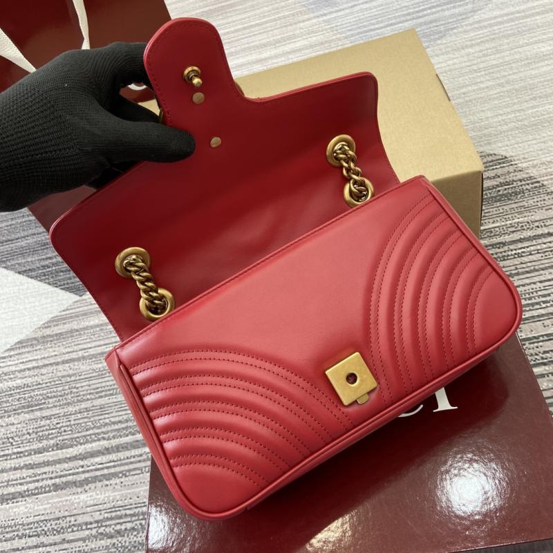 Gucci GG Marmont Medium Shoulder Bag Red 443497