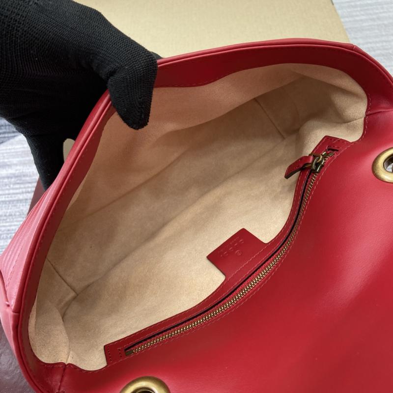 Gucci GG Marmont Medium Shoulder Bag Red 443497