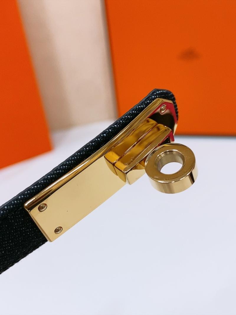 Hermes Denim Belt Black WHB40303