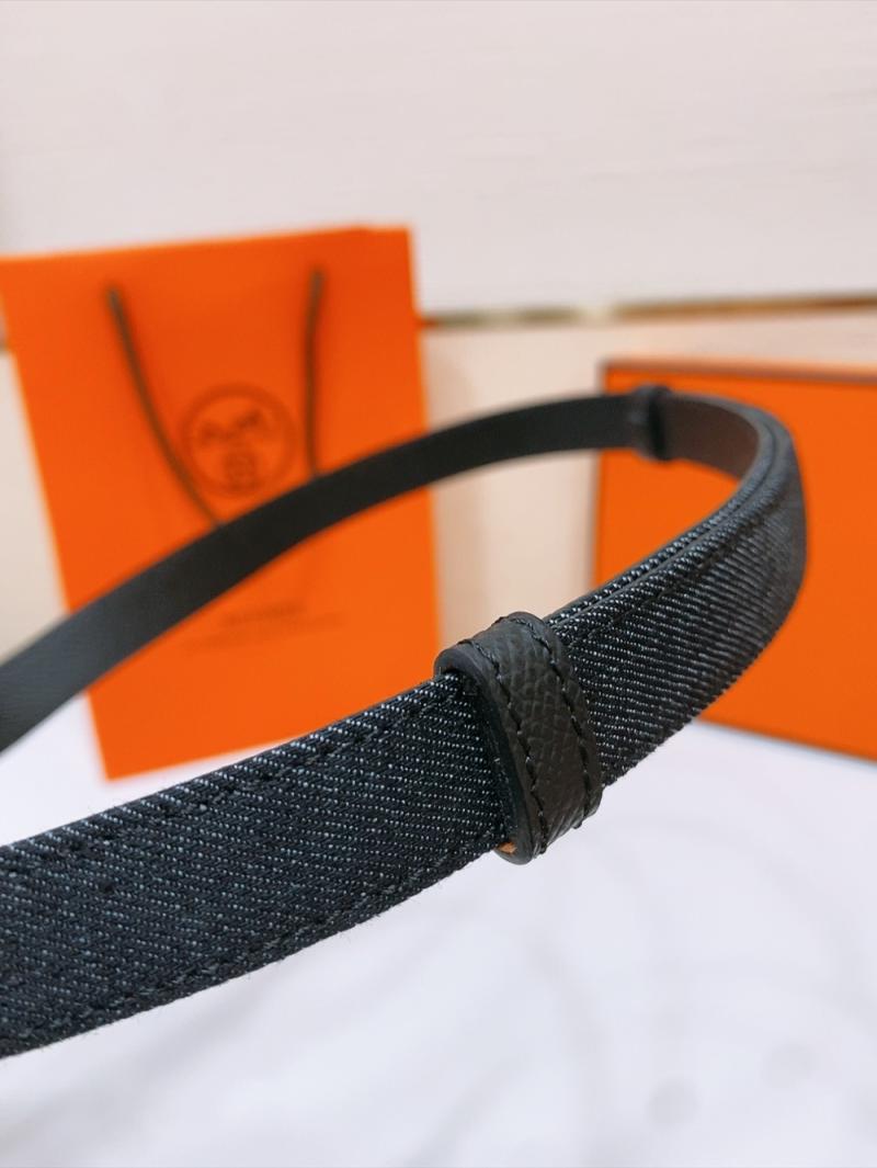 Hermes Denim Belt Black WHB40303
