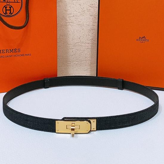Hermes Denim Belt Black WHB40303
