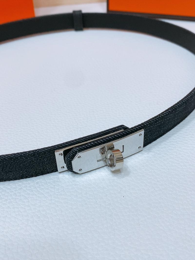 Hermes Denim Belt Black WHB40304