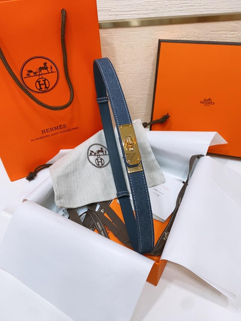 Hermes Denim Belt Blue WHB40302