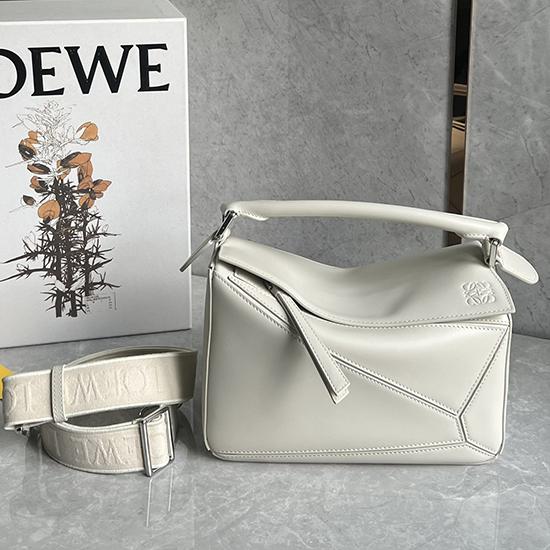 Loewe Small Puzzle Bag White L051702