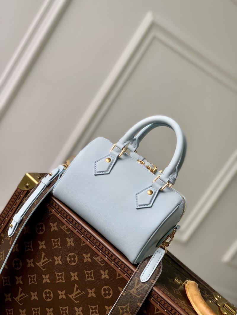 Louis Vuitton Calfskin Speedy 18 Blue M24604
