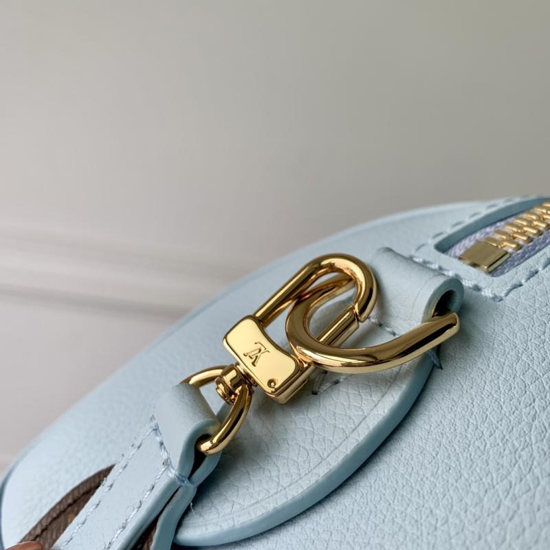Louis Vuitton Calfskin Speedy 18 Blue M24604