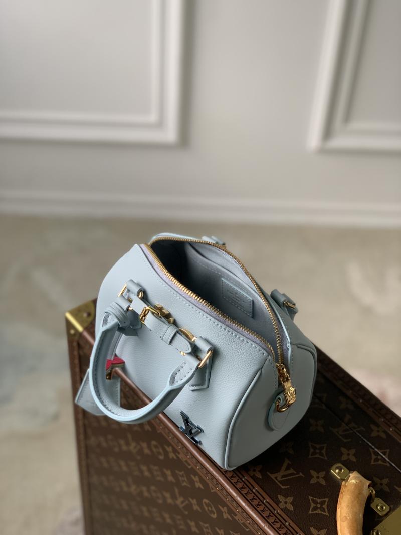 Louis Vuitton Calfskin Speedy 18 Blue M24604