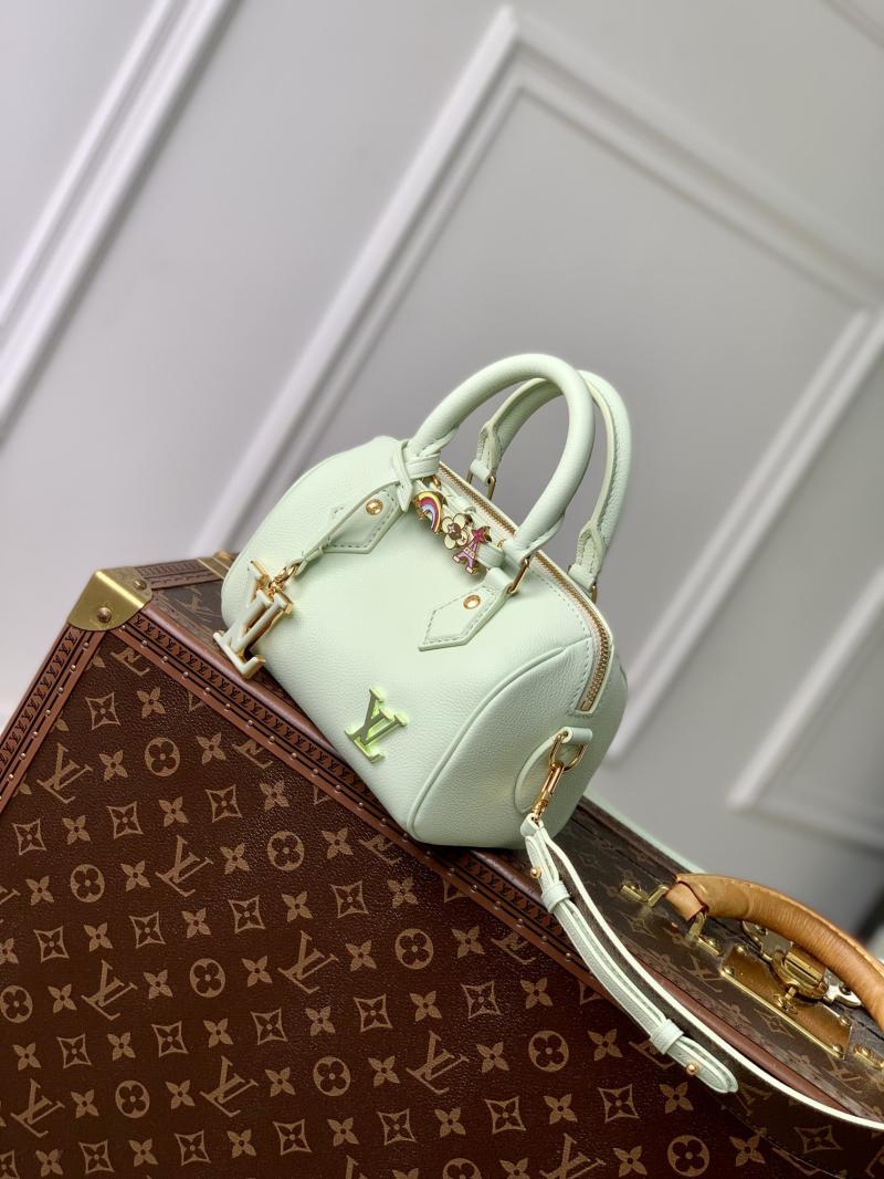 Louis Vuitton Calfskin Speedy 18 Green M24604