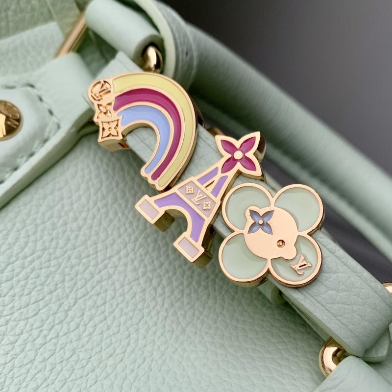 Louis Vuitton Calfskin Speedy 18 Green M24604