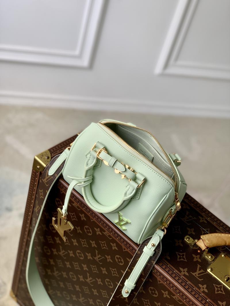 Louis Vuitton Calfskin Speedy 18 Green M24604