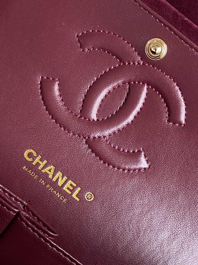 Medium Chanel Suede Flap Bag A01112 Red
