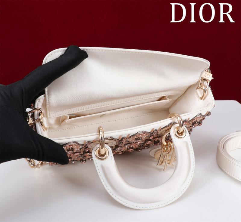Medium Lady D-Joy Embroidered Bag Pink M0541