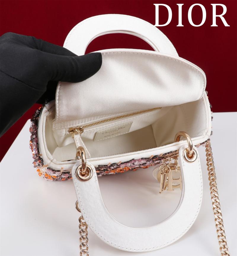 Mini Lady dior Embroidered Bag Pink M0505