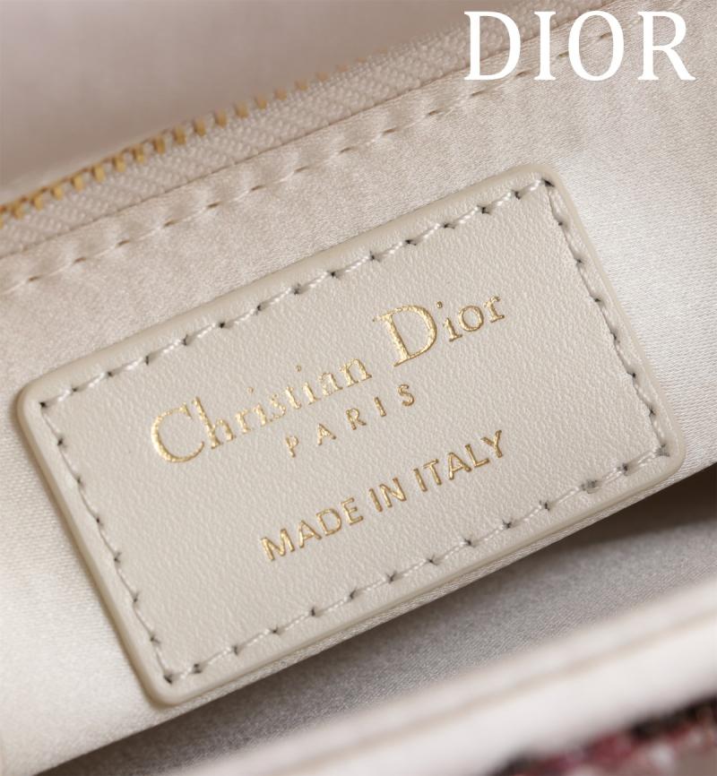 Mini Lady dior Embroidered Bag Pink M0505