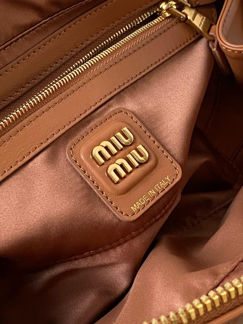 Miu Miu Beau leather bag Cognac 5BB173