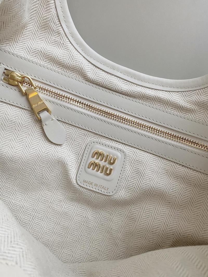 Miu Miu IVY leather patchwork bag White 5BG231