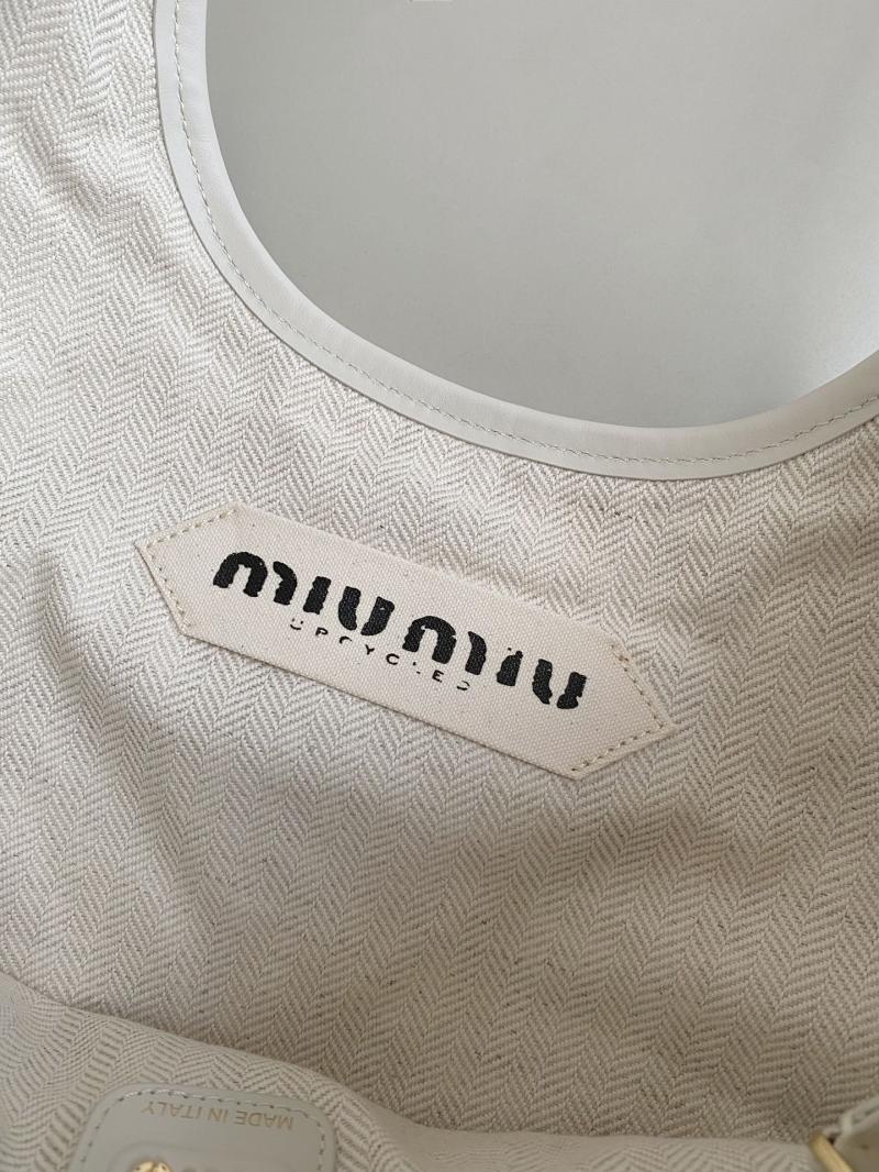 Miu Miu IVY leather patchwork bag White 5BG231