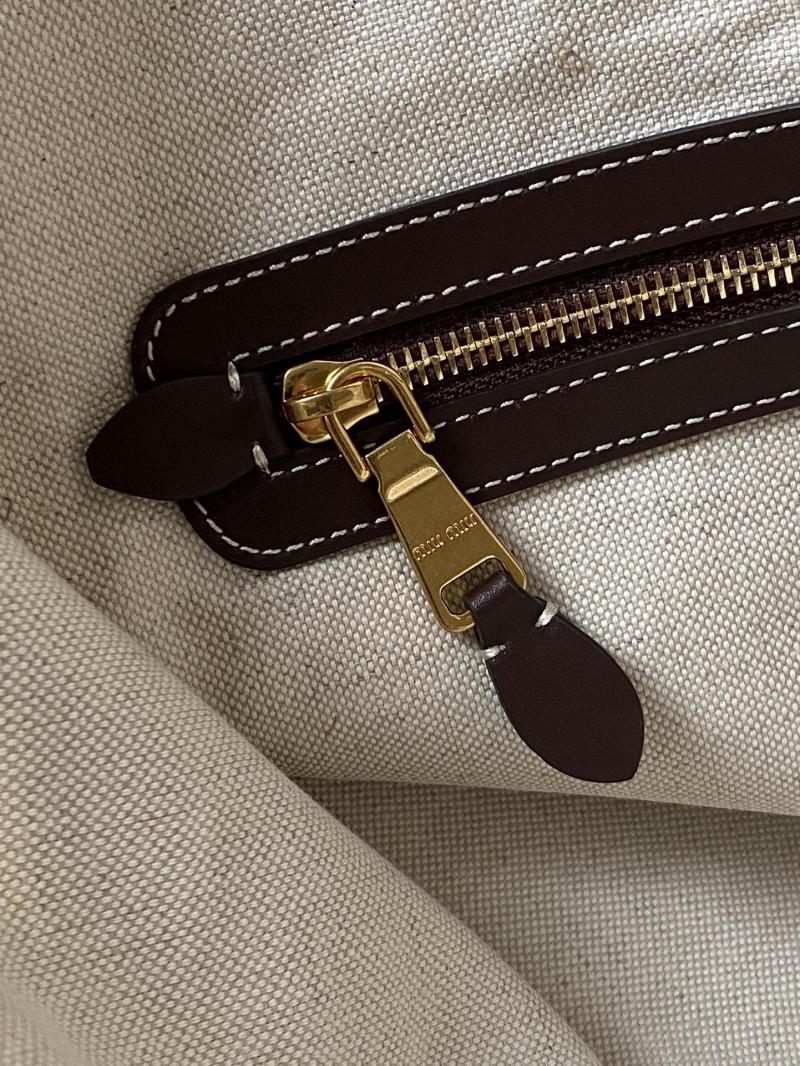 Miu Miu Ivy Leather Tote Bag Briarwood 5BG231