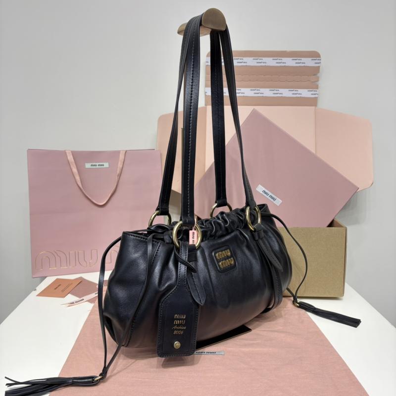 Miu Miu Joie nappa leather bag Black 5BG036