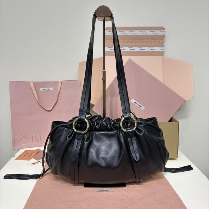 Miu Miu Joie nappa leather bag Black 5BG036