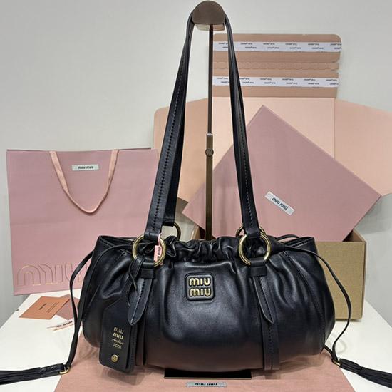 Miu Miu Joie nappa leather bag Black 5BG036