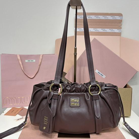 Miu Miu Joie nappa leather bag Briarwood 5BG036