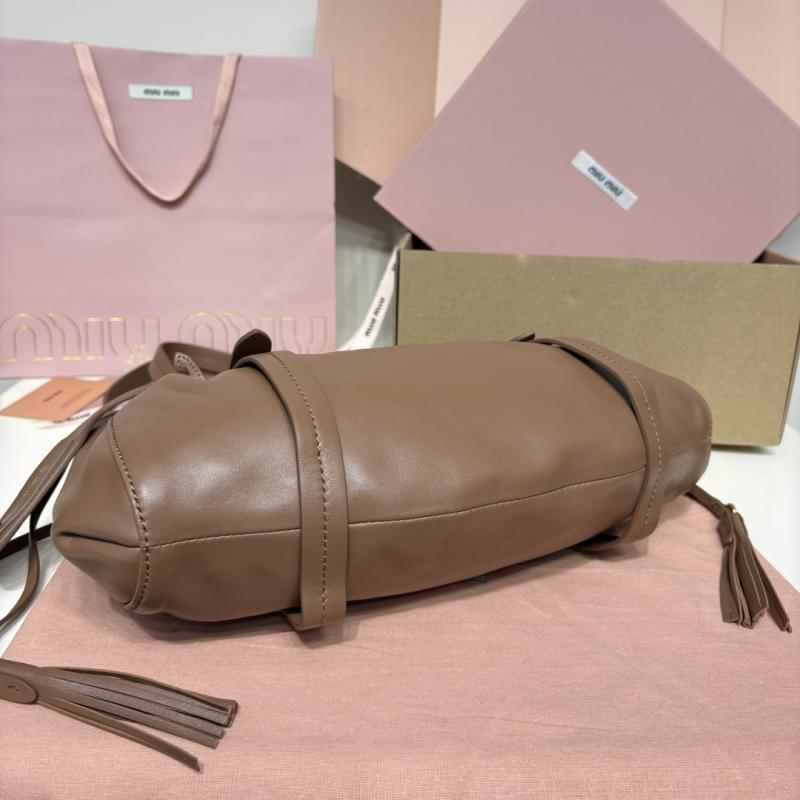 Miu Miu Joie nappa leather bag Cognac 5BG036
