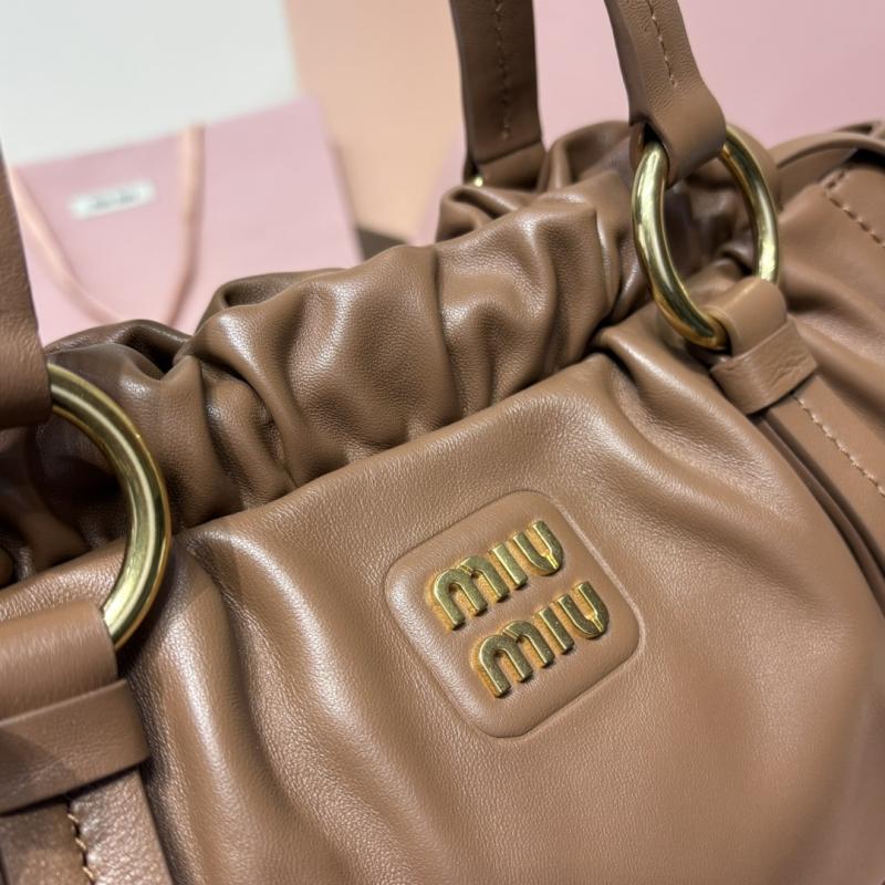 Miu Miu Joie nappa leather bag Cognac 5BG036