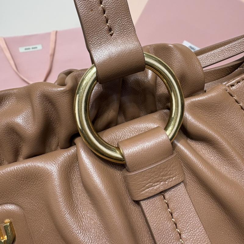 Miu Miu Joie nappa leather bag Cognac 5BG036