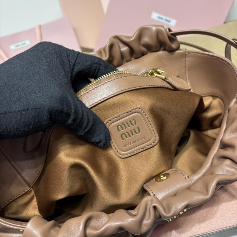 Miu Miu Joie nappa leather bag Cognac 5BG036