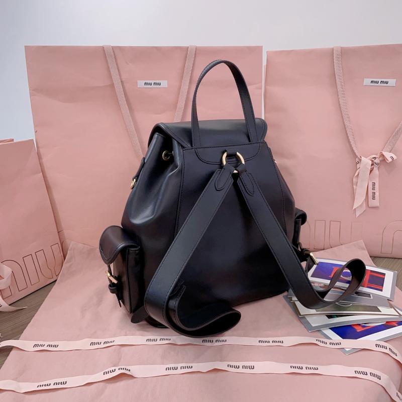 Miu Miu Leather backpack Black 5BZ042