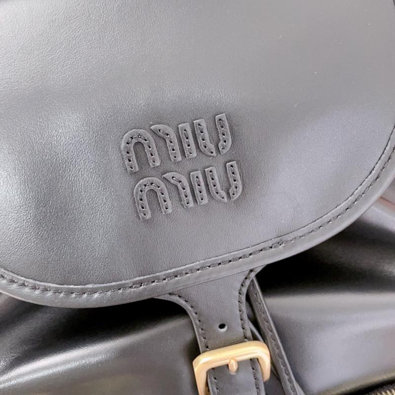 Miu Miu Leather backpack Black 5BZ042