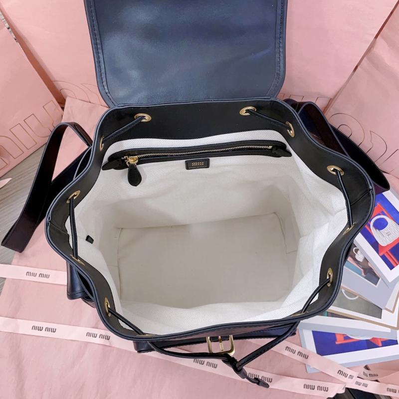 Miu Miu Leather backpack Black 5BZ042