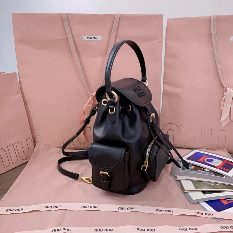 Miu Miu Leather backpack Black 5BZ043
