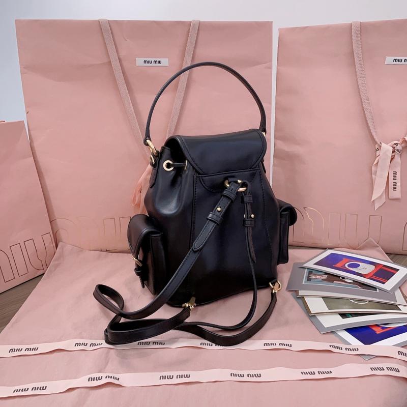Miu Miu Leather backpack Black 5BZ043
