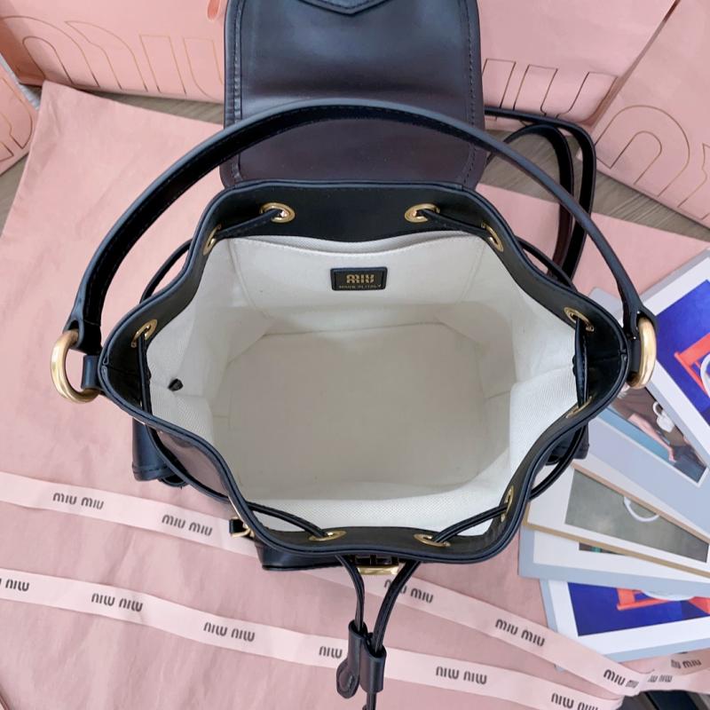 Miu Miu Leather backpack Black 5BZ043