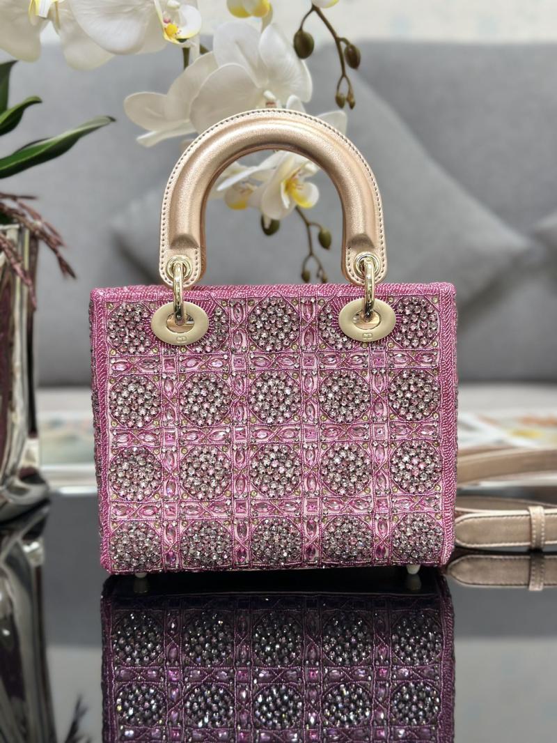 Small Lady dior Bag Embroidered with Beads M0538