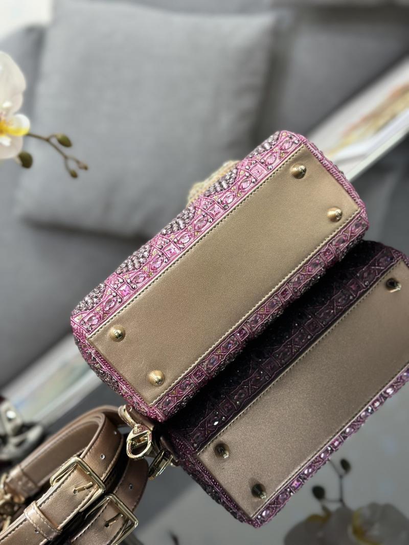 Small Lady dior Bag Embroidered with Beads M0538