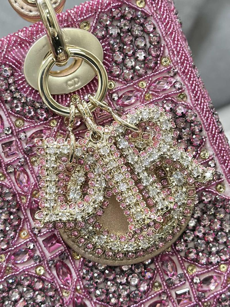 Small Lady dior Bag Embroidered with Beads M0538