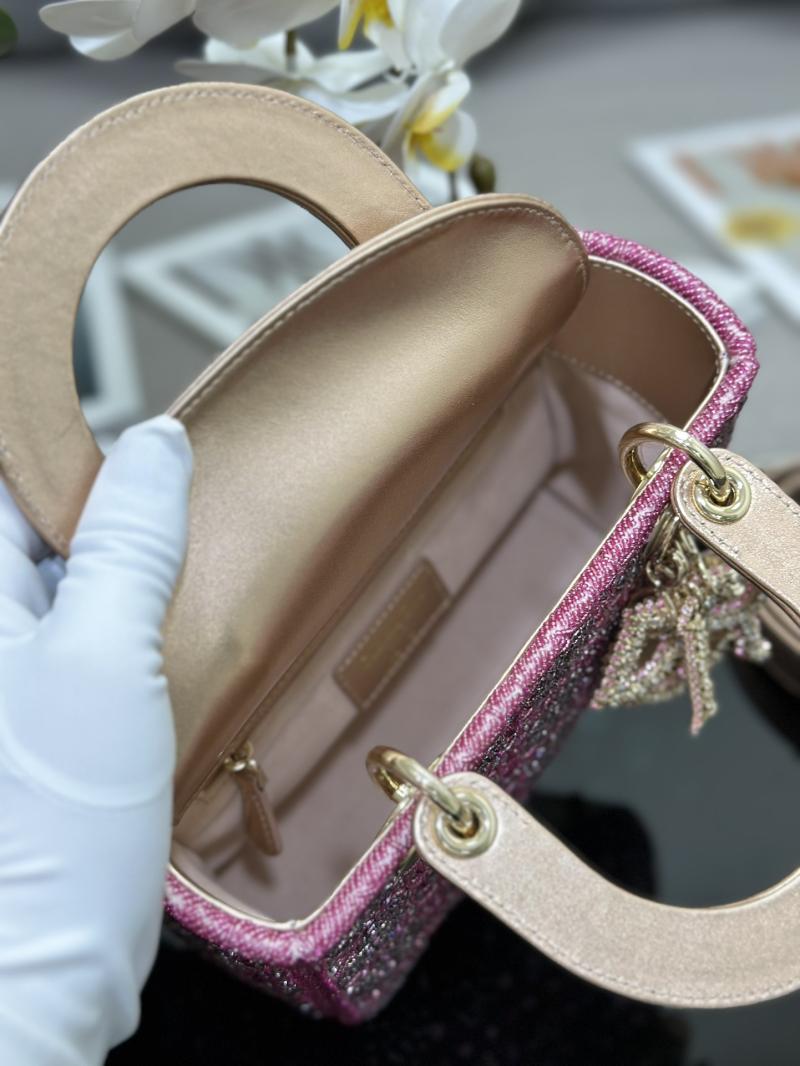 Small Lady dior Bag Embroidered with Beads M0538